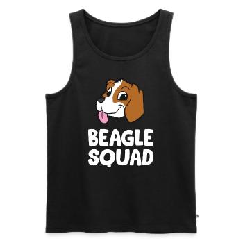Beagles - Beagle Squad - Débardeur bio Premium Homme - noir - Devant - AI Model Male 178 light (178cm)