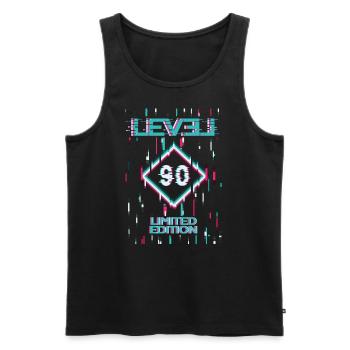 Birthday Level 90 Gaming Limited Edition Gamer - Men's Premium Organic Tank Top - black - Front - Michal (187cm)