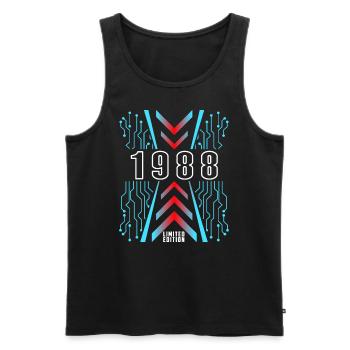Anniversaire 1988 Gaming Limited Edition Gamer - Débardeur bio Premium Homme - noir - Devant - Michal (187cm)