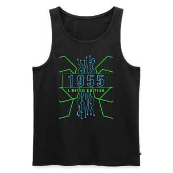 Birthday 1955 Gaming Limited Edition Gamer - Men's Premium Organic Tank Top - black - Front - AI Model Male 178 light (178cm)