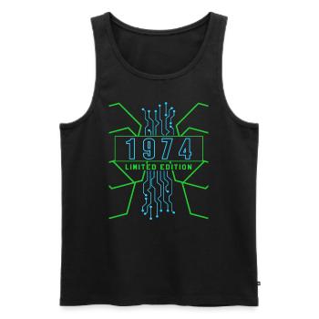 Geburtstag 1974 Gaming Limited Edition Gamer - Männer Premium Bio Tank Top - Schwarz - Vorne - Michal (187cm)