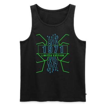 Geburtstag 1971 Gaming Limited Edition Gamer - Männer Premium Bio Tank Top - Schwarz - Vorne - Michal (187cm)
