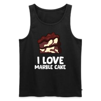 Marble Cake - I love marble cake - Men's Premium Organic Tank Top - black - Front - AI Model Male 178 light (178cm)