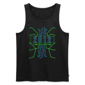 Birthday 2012 Gaming Limited Edition Gamer - Men's Premium Organic Tank Top - black - Front - AI Model Male 178 light (178cm)