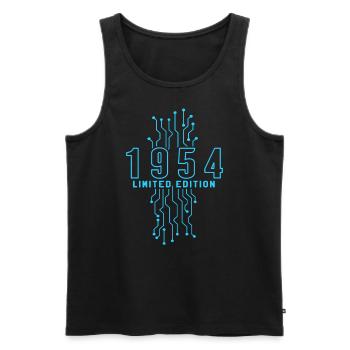Birthday 1954 Gaming Limited Edition Gamer - Men's Premium Organic Tank Top - black - Front - AI Model Male 178 light (178cm)