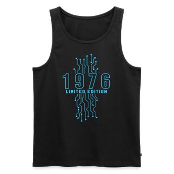 Birthday 1976 Gaming Limited Edition Gamer - Men's Premium Organic Tank Top - black - Front - AI Model Male 178 light (178cm)
