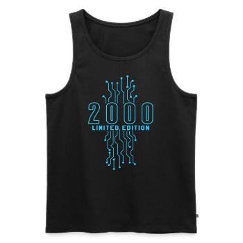 Birthday 2000 Gaming Limited Edition Gamer - Débardeur bio Premium Homme - noir - Devant - AI Model Male 178 light (178cm)