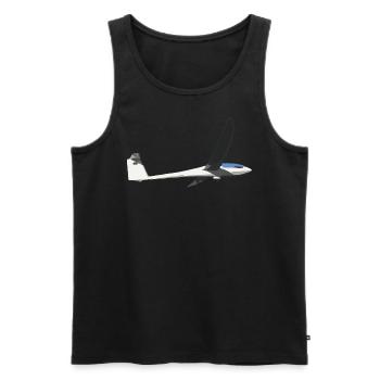 Planeur Pilote Planeur de vol Planeur - Débardeur bio Premium Homme - noir - Devant - Michal (187cm)