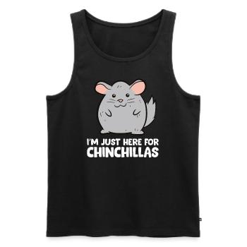 Chinchilla - I'm just here for chinchillas - Débardeur bio Premium Homme - noir - Devant - Michal (187cm)