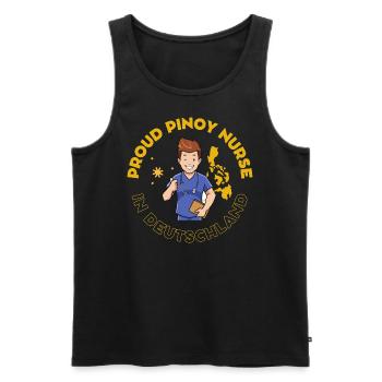 Philippines Gift Nurse Germany - Men's Premium Organic Tank Top - black - Front - Michal (187cm)