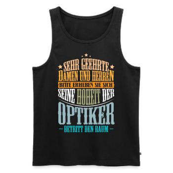 Optiker Augenoptiker - Männer Premium Bio Tank Top - Schwarz - Vorne - Michal (187cm)