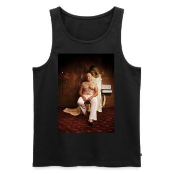 Lucifer. The fallen angel. - Männer Premium Bio Tank Top - Schwarz - Vorne - AI Model Male 178 light (178cm)