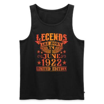 Anniversaire Juin 1922 Edition Limitée Millésime - Débardeur bio Premium Homme - noir - Devant - Michal (187cm)