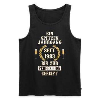 1983 EIN SPITZENJAHRGANG - Männer Premium Bio Tank Top - Schwarz - Vorne - Michal (187cm)