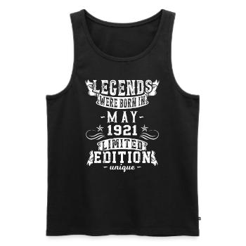 Geburtstag Mai 1921 Limited Edition Vintage - Männer Premium Bio Tank Top - Schwarz - Vorne - Michal (187cm)