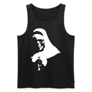 Embrassez les ombres avec la nonne satanique, occulte et - Débardeur bio Premium Homme - noir - Devant - Michal (187cm)