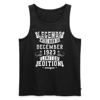 Birthday: December 1923 year, Limited Edition - Men's Premium Organic Tank Top - black - Front - Michal (187cm)