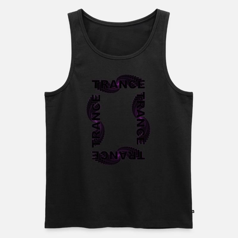 In Trance - Männer Premium Bio Tank Top - Schwarz