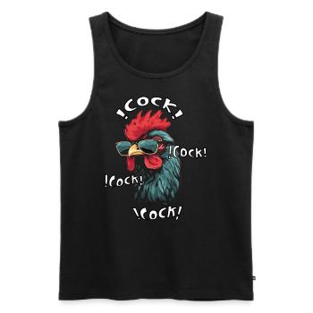 Cock - Men's Premium Organic Tank Top - black - Front - AI Model Male 178 light (178cm)