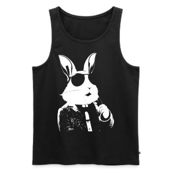 Lunettes de soleil Funny Rabbit Cool Sunglas Rabbit - Débardeur bio Premium Homme - noir - Devant - AI Model Male 178 light (178cm)