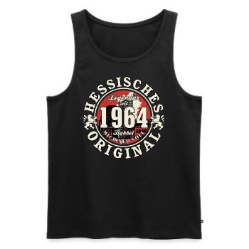 60. Geburtstag 2024 Hessisches Original Geschenk - Männer Premium Bio Tank Top - Schwarz - Vorne - Michal (187cm)