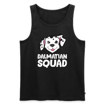 Dalmatiner - Dalmatian Squad - Männer Premium Bio Tank Top - Schwarz - Vorne - AI Model Male 178 light (178cm)