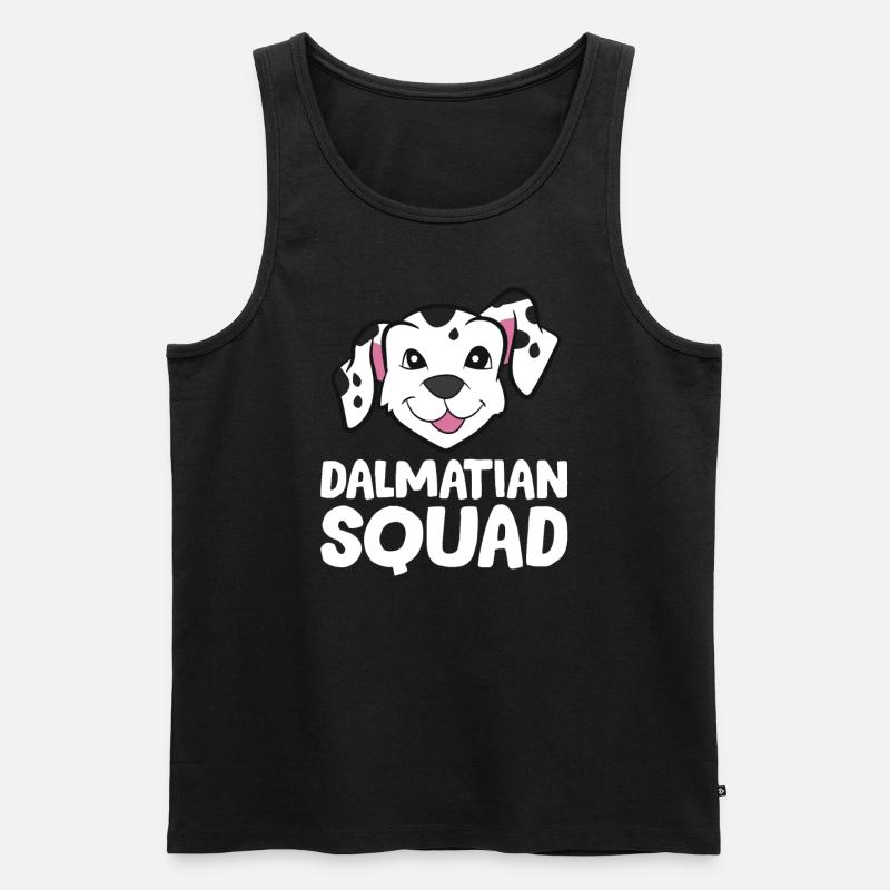 Dalmatiner - Dalmatian Squad - Männer Premium Bio Tank Top - Schwarz
