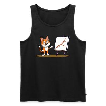 Hol' Stöckchen - Männer Premium Bio Tank Top - Schwarz - Vorne - Michal (187cm)