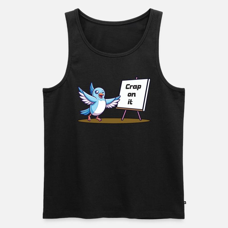 Scheiß drauf - Männer Premium Bio Tank Top - Schwarz