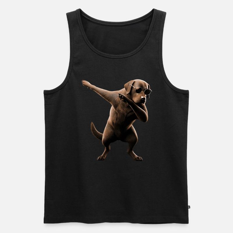 Dabbing Hunde Tierliebhaber Dab Labrador Retriever - Männer Premium Bio Tank Top - Schwarz