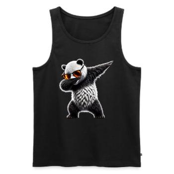 Dabbing Panda Bär Tierliebhaber Dab Coole Tiere - Männer Premium Bio Tank Top - Schwarz - Vorne - AI Model Male 178 light (178cm)