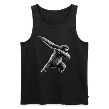 Lustiges Dabbing Faultier Dance Tierliebhaber Dab - Männer Premium Bio Tank Top - Schwarz - Vorne - AI Model Male 178 light (178cm)