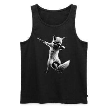 Lustiger Dabbing Fuchs Dance Tierliebhaber Dab - Männer Premium Bio Tank Top - Schwarz - Vorne - AI Model Male 178 light (178cm)