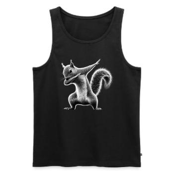 Funny Dabbing Squirrel Animal Lover Animals - Men's Premium Organic Tank Top - black - Front - Michal (187cm)