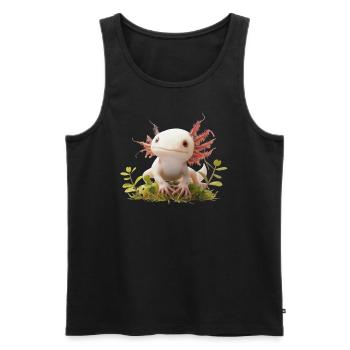 Axolotl Motif Tail Lurch Animal Lover Headphones - Men's Premium Organic Tank Top - black - Front - Michal (187cm)