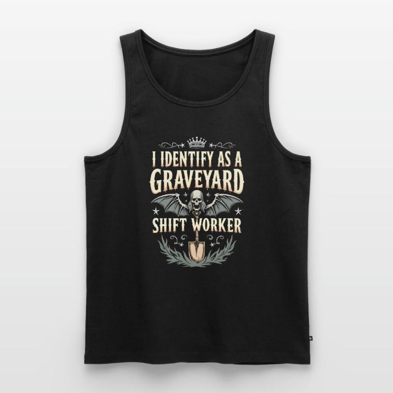I Identify As A Graveyard Shift Worker Men's Premium Organic Tank Top