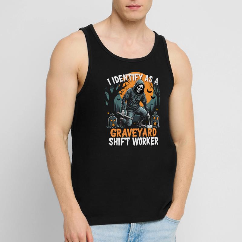 I Identify As A Graveyard Shift Worker Men's Premium Organic Tank Top
