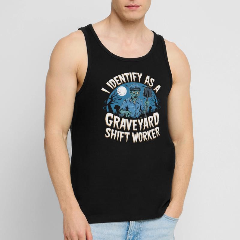 I Identify As A Graveyard Shift Worker Men's Premium Organic Tank Top