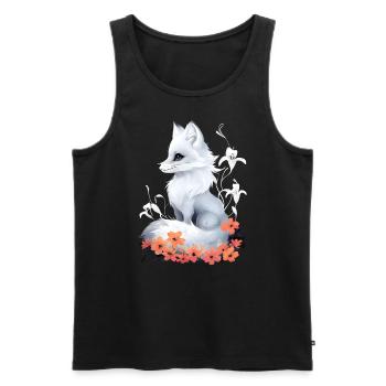 Fox Lover Woodland Flowers Art Foxes Cute Fox - Men's Premium Organic Tank Top - black - Front - Michal (187cm)