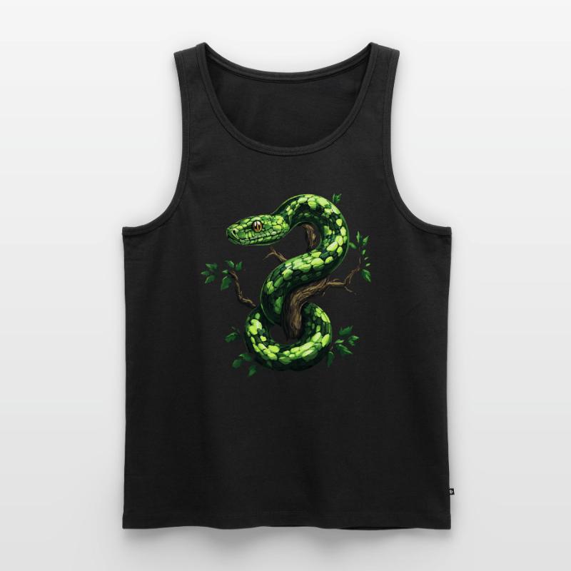 Green Tree Python Snakes Lover Terrarium Men's Premium Organic Tank Top