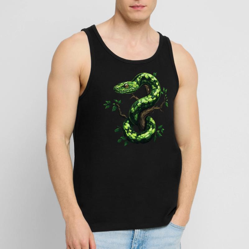 Green Tree Python Snakes Lover Terrarium Men's Premium Organic Tank Top