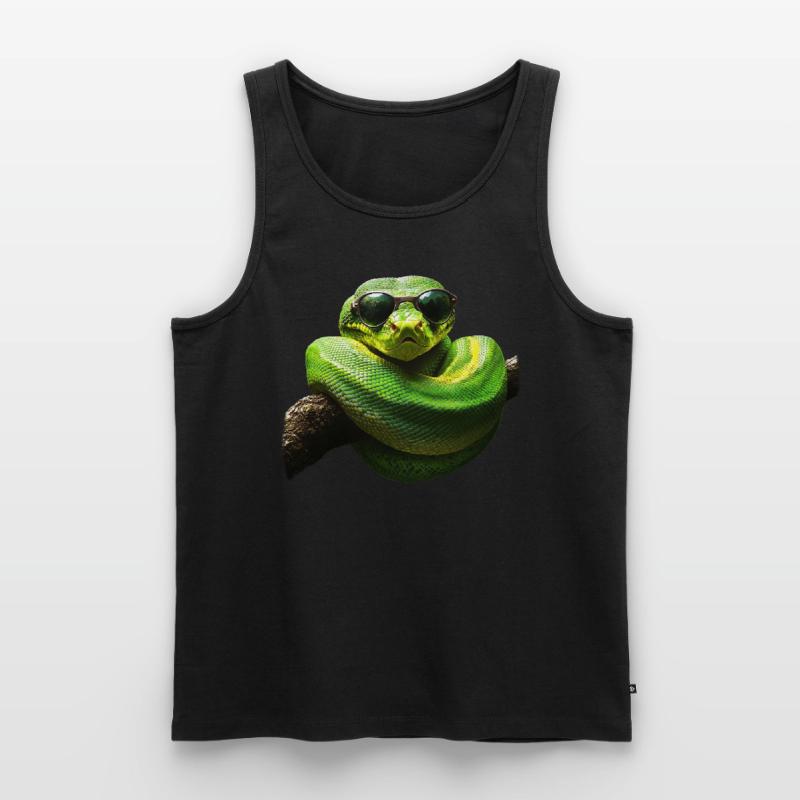 Green Tree Python Snakes Lover Terrarium Men's Premium Organic Tank Top