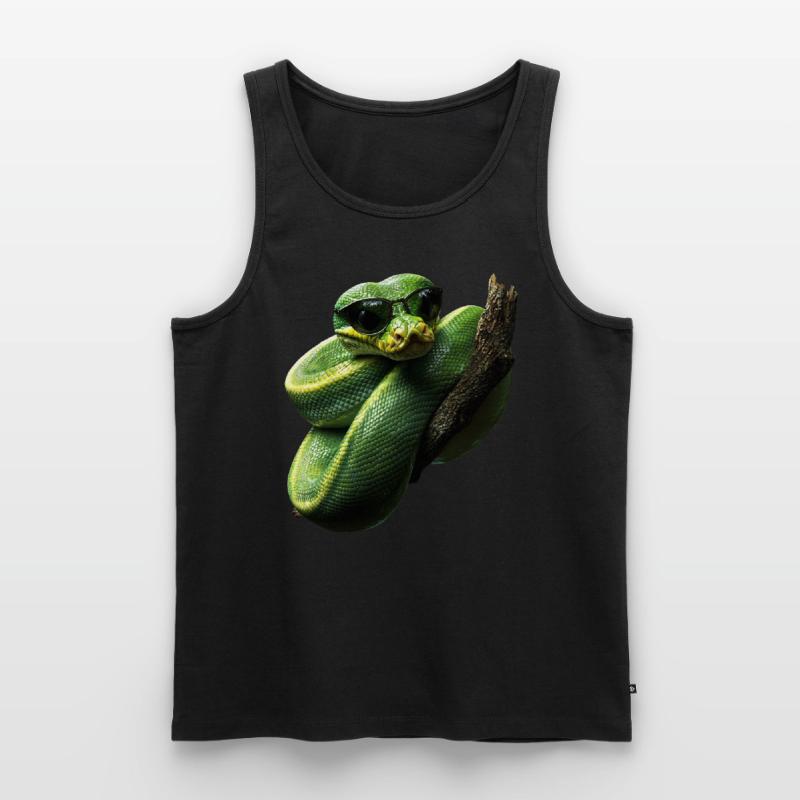 Green Tree Python Snakes Lover Terrarium Men's Premium Organic Tank Top