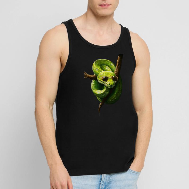 Green Tree Python Snakes Lover Terrarium Men's Premium Organic Tank Top