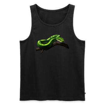 Green Tree Python Snakes Lover Terrarium - Men's Premium Organic Tank Top - black - Front - AI Model Male 178 light (178cm)