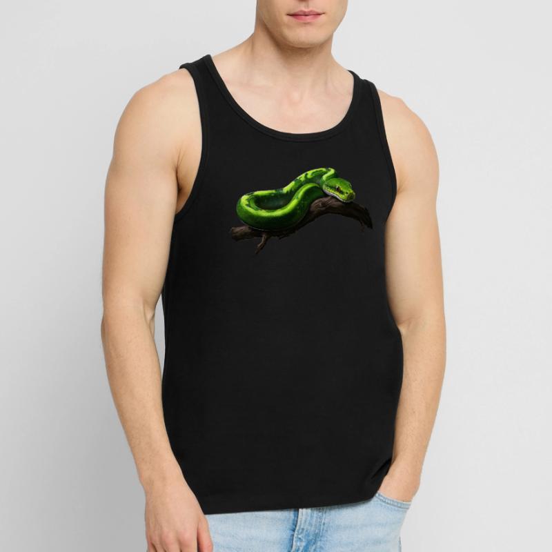 Green Tree Python Snakes Lover Terrarium Men's Premium Organic Tank Top
