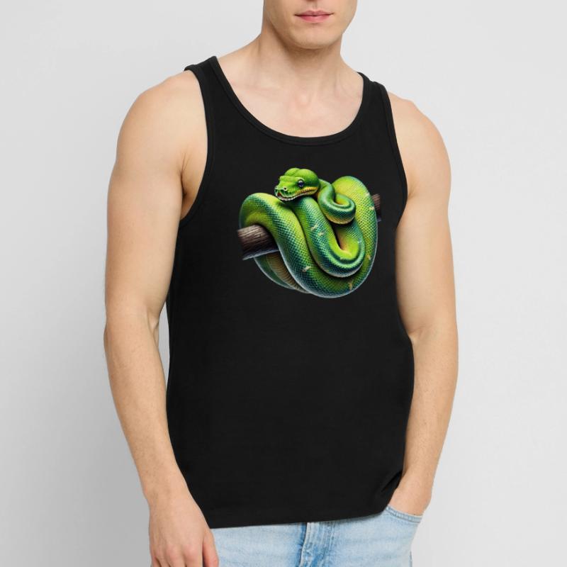 Green Tree Python Snakes Lover Terrarium Men's Premium Organic Tank Top