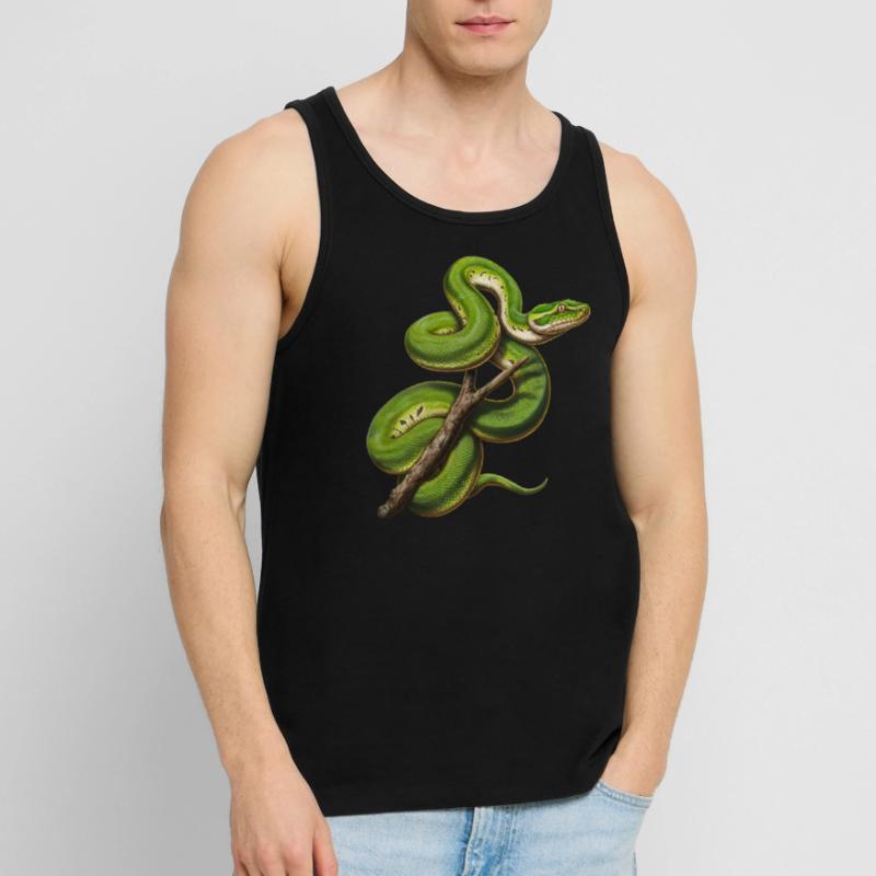 Green Tree Python Snakes Lover Terrarium Men's Premium Organic Tank Top