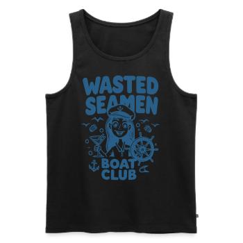 Boat Club - Männer Premium Bio Tank Top - Schwarz - Vorne - Michal (187cm)