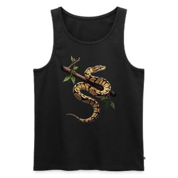 King Python Snakes Lover Terrarium Python - Men's Premium Organic Tank Top - black - Front - AI Model Male 178 light (178cm)